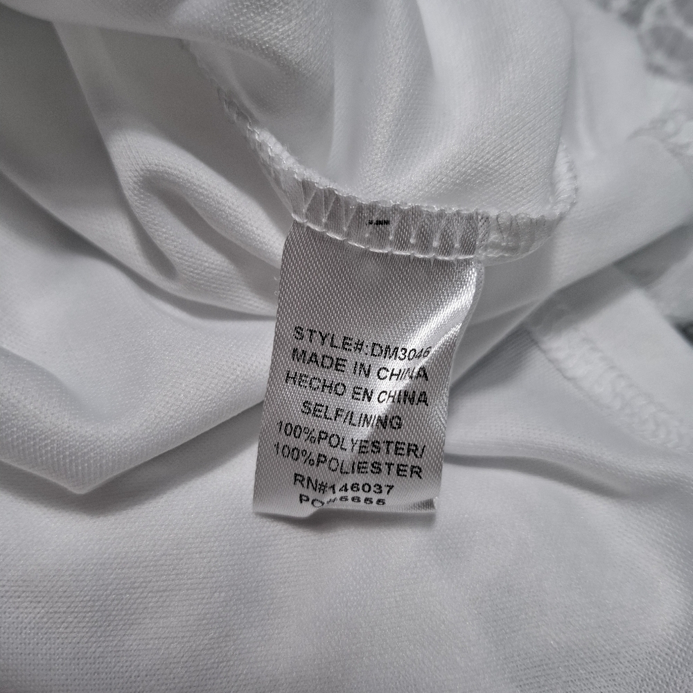 Baltic Born White Eyelet Embroidered Ruffle Long Sleves Midi Dress Sz XL Cottage - Picture 10 of 12